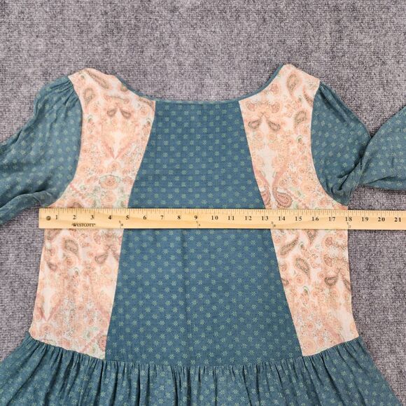 Free People Top Womens Small Floral Paisley 3/4 Sleeve Boho Chic Tunic Blouse - Picture 4 of 14